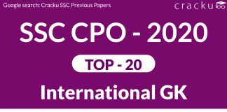 International GK Questions for SSC CPO PDF