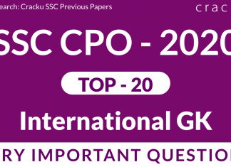 International GK Questions for SSC CPO PDF