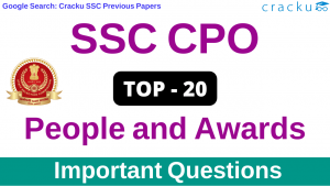 People and Awards Questions for SSC CPO PDF