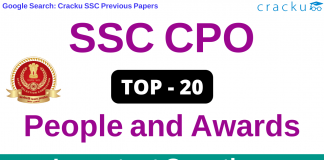People and Awards Questions for SSC CPO PDF