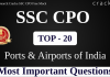 Ports & Airports of India Questions for SSC CPO