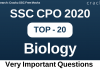 SSC CPO Biology Questions