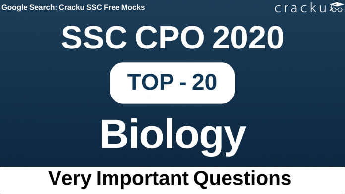 SSC CPO Biology Questions