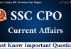 SSC CPO Current Affairs Question