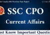 Top 20 SSC CPO Important Current Affairs Questions PDF