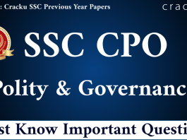 SSC CPO Polity & Governance Questions PDF