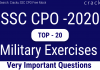 SSC CPO Military Exercises Questions PDF