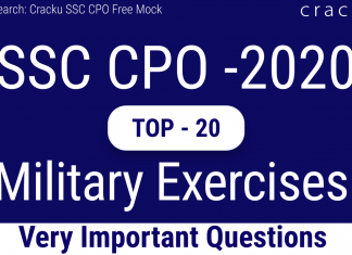 SSC CPO Military Exercises Questions PDF