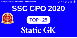 TOP 25 SSC CPO Static Gk Questions PDF