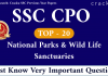 National Parks & Wild Life Sanctuaries Questions