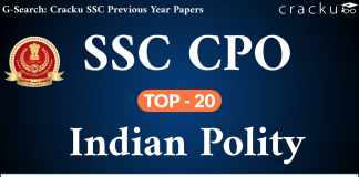 Top 20 SSC CPO Indian Polity Questions PDF