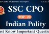 SSC CPO Indian Polity Questions