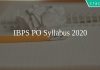 IBPS PO Syllabus 2020