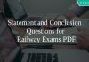 Statement and Conclusion Questions for Railway Exams PDF