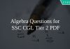 Algebra Questions for SSC CGL Tier 2 PDF 