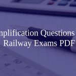 Simplification Questions for Railway Exams PDF