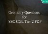 Geometry Questions for SSC CGL Tier 2 PDF