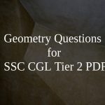 Geometry Questions for SSC CGL Tier 2 PDF
