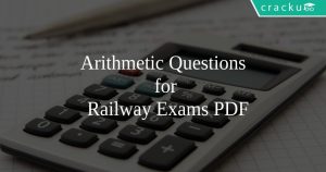 Arithmetic Questions for Railway Exams PDF