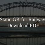 Static GK for Railway PDF