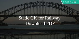 Static GK for Railway PDF
