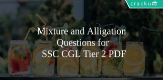 Mixture and Alligation Questions for SSC CGL Tier 2 PDF