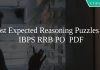 Most Expected Reasoning Puzzles for IBPS RRB PO PDF