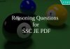 Reasoning Questions for SSC JE PDF