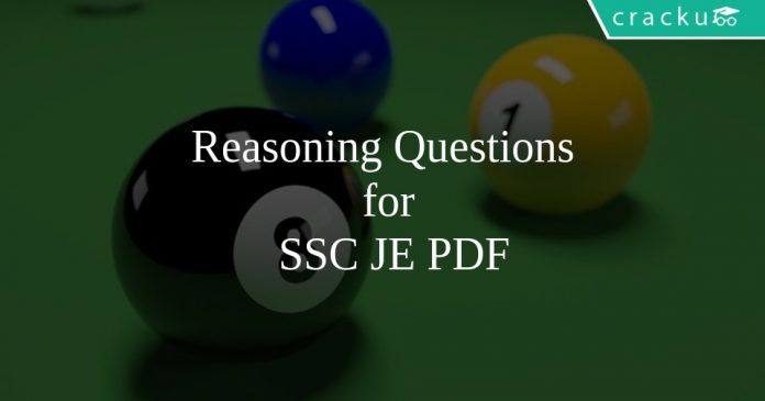 Reasoning Questions for SSC JE PDF