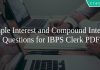 Simple Interest and Compound Interest Questions for IBPS Clerk PDF