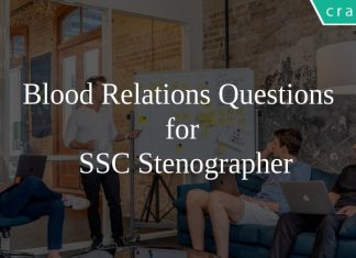 Blood Relations Questions for SSC Stenographer