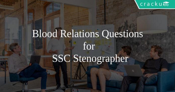 Blood Relations Questions for SSC Stenographer