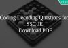 Coding Decoding Questions for SSC JE PDF