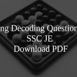 Coding Decoding Questions for SSC JE PDF