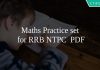 Maths Practice set for RRB NTPC PDF