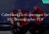 Cubes and Dices questions for SSC Stenographer PDF