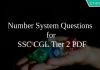 Number System Questions for SSC CGL Tier 2 PDF