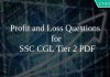 Profit and Loss Questions for SSC CGL Tier 2 PDF