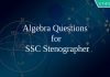 Algebra Questions for SSC Stenographer