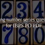 Wrong number series questions for IBPS PO PDF