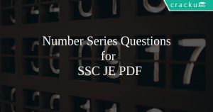Number Series Questions for SSC JE PDF