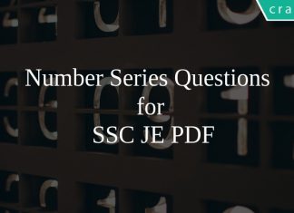 Number Series Questions for SSC JE PDF