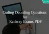 Coding Decoding Questions for Railway Exams PDF