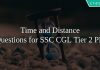 Time and Distance Questions for SSC CGL Tier 2 PDF