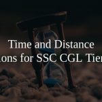 Time and Distance Questions for SSC CGL Tier 2 PDF