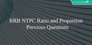 RRB NTPC Ratio and Proportion Previous Questions