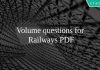 Volume questions for Railways PDF