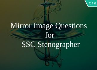 Mirror Image Questions for SSC Stenographer
