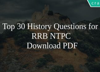 Top 30 History Questions for RRB NTPC