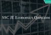 SSC JE Economics Questions